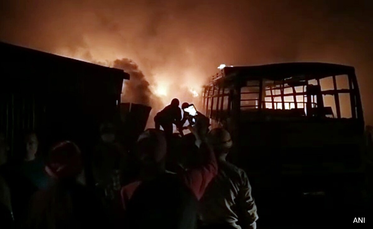 Over 100 Seized Vehicles Charred In Fire At Delhi Police’ Nehru Place Yard