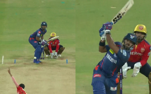 Nicholas Pooran clobbers Yuzvendra Chahal downtown in LSG vs PBKS