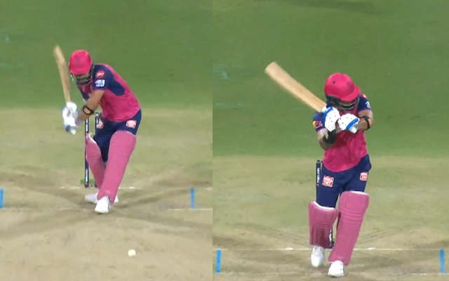 Riyan Parag smashes helicopter six off Marco Jansen’s bowling