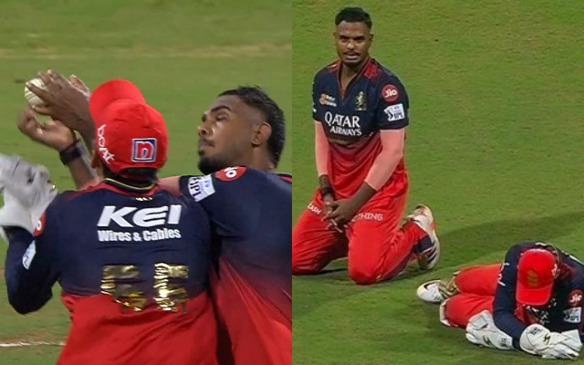 Virat Kohli throws cap in anger after Dayal-Jitesh collision causes dropped catch
