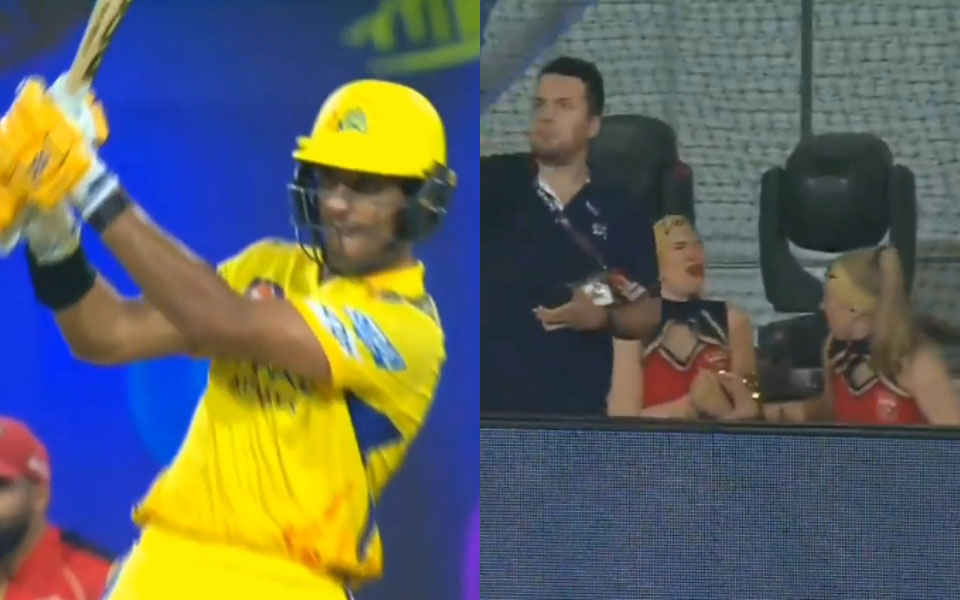 CSK all-rounder Rachin Ravindra’s boundary hits PBKS cheerleader