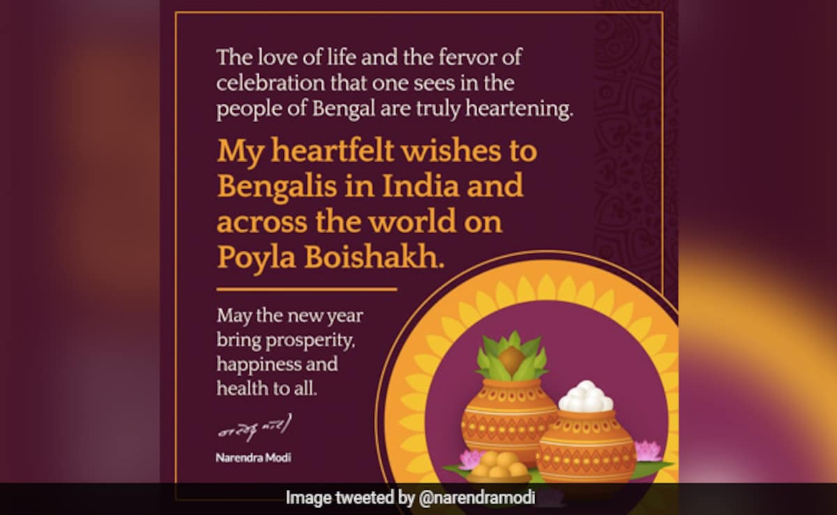 PM Modi Celebrates Bengali New Year 1432 With Warm Wishes