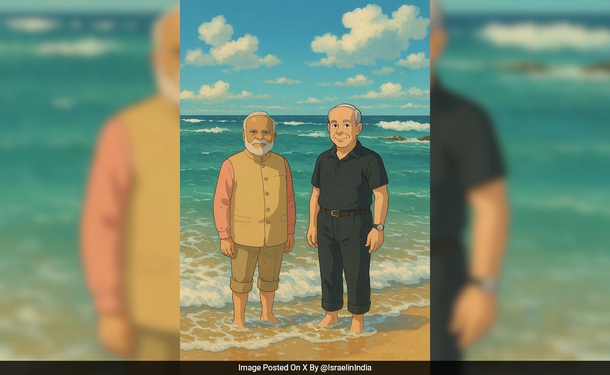 Israeli Embassy Shares Ghibli Art Of PM Modi-Netanyahu